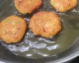 A picture of step 5 of Soya chunks and Yellow Moong dal Cutlets.
