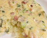 Tejszínes-krémsajtos cukkini szalonnás alappal recept fázis 4 fotója