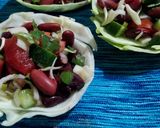 A picture of step 5 of Red Beans Salad.