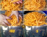 A picture of step 1 of Sweet Potato French Fries In Airfryer With Cheesy Dip.