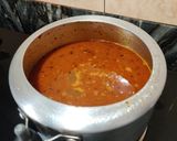 A picture of step 8 of Punjabi lobia aloo masala.