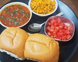A picture of step 4 of Kolhapuri Misal Pav (Without Onion Garlic).
