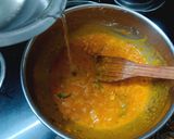 A picture of step 3 of Zunka (Maharashtrian recipe).