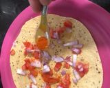 A picture of step 3 of Masala Papad.