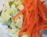 Foto del paso 1 de la receta: Tofu de garbanzos con cintas de calabacín y zanahoria