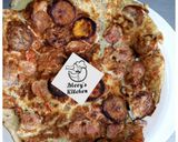 A picture of step 3 of Plantain fritata.