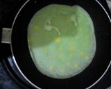 Foto langkah ke 4 dari resep Dadar gulung Polkadot dan motif isi kacang ijo kupas.