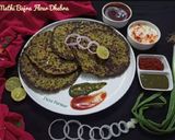 A picture of step 8 of Methi Bajra Flour Dhebra (Gujarati Style).