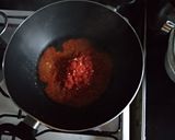 A picture of step 1 of Nasi Goreng (Indonesian stir fried rice).