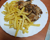 Foto del paso 5 de la receta: Cinta de lomo con champiñones al horno y papas fritas