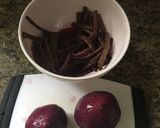 A picture of step 1 of Beet salad with a vinaigrette.