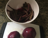 A picture of step 1 of Beet salad with a vinaigrette.