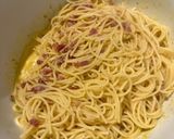 A picture of step 5 of Pasta alla Carbonara I.