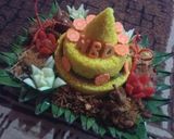 Foto langkah ke 4 dari resep Nasi tumpeng ulang tahun.