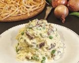 A picture of step 13 of Fettuccine alla Papalina.