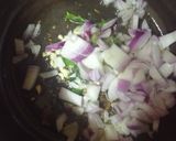 A picture of step 3 of Pigeon peas pulav (in pressure cooker).