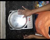 A picture of step 6 of Alu vadi.