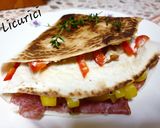 Pas rețetă Triunghi de tortilla umplut 3 fotografie