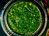 लहसुनिया पालक पनीर भुर्जी (lahsuniya palak paneer bhurji recipe in Hindi)