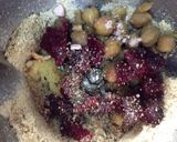 A picture of step 2 of Beetroot walnuts hummus.