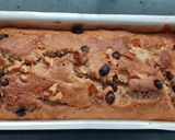 A picture of step 12 of Whole wheat Banana oats bread with nuts n choco chips.