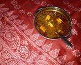 A picture of step 8 of Paneer Chaman.