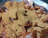 A picture of step 1 of Crispy fried chicken.
