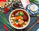 Hình bước làm 4 của món Canh đậu hủ hạt sen