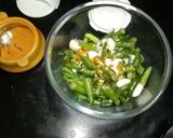 A picture of step 1 of Green Chilly Pickles.