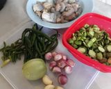 Foto langkah ke 2 dari resep Ikan Asin,Udang,Pete,Cabe Hijau.