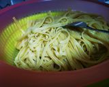 A picture of step 1 of Cream Pasta with Meatballs.
