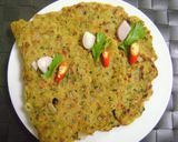 A picture of step 4 of Masaledar Jowar Roti with Kasuri Methi.