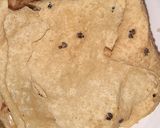 A picture of step 2 of Dal fry fried bhindi papad and plain rice.