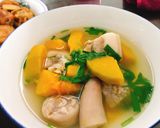 Hình bước làm 3 của món Canh bí đỏ