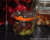 A picture of step 4 of Persian pickled grapes.