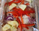 Foto del paso 2 de la receta: Lomito de Atún con vegetales #riquísimo #rápido #saludable #horno 🐟🥕🌶🧅🧄🍅