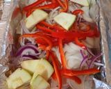 Foto del paso 2 de la receta: Lomito de Atún con vegetales #riquísimo #rápido #saludable #horno 🐟🥕🌶🧅🧄🍅