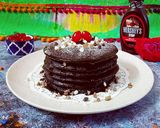 A picture of step 6 of Dark Chocolate Pancakes.