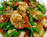Foto langkah ke 6 dari resep Tumis Buncis Udang Peci.