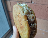 Foto del paso 6 de la receta: Arepa de maíz🫓🌽 rellena de salteado🌯🌮🤪 de berenjena ahumada🍆🥙🧆
