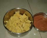 A picture of step 4 of Patod ki subji.