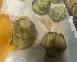 Foto del paso 4 de la receta: Flores de alcachofa con crujiente de jamón