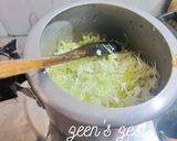 A picture of step 3 of Cabbage Gosht.