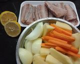 Foto del paso 1 de la receta: Aleta pez Raya con papas cebollas y zanahoria a la cacerola 😃😃