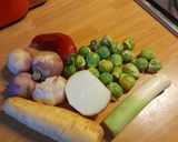 A picture of step 3 of Sweet roasted winter veg: Child friendly.