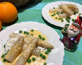 Foto del paso 9 de la receta: Espárragos blancos, con espuma, guisantes y parmesano. (de Isma Prados)