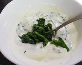 A picture of step 3 of Spinach raita.