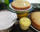 A picture of step 3 of Eggless Rasmalai cake.