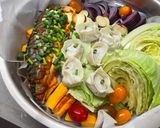 【快速蒸籠料理】紅綠雜菜, 偽裝燒賣, 雙醬鯖魚的食譜步驟5照片