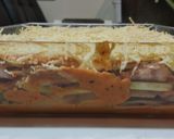 Foto del paso 4 de la receta: Milhojas / lasaña de patatas, calabacín, bacon, queso y salsa de pimiento